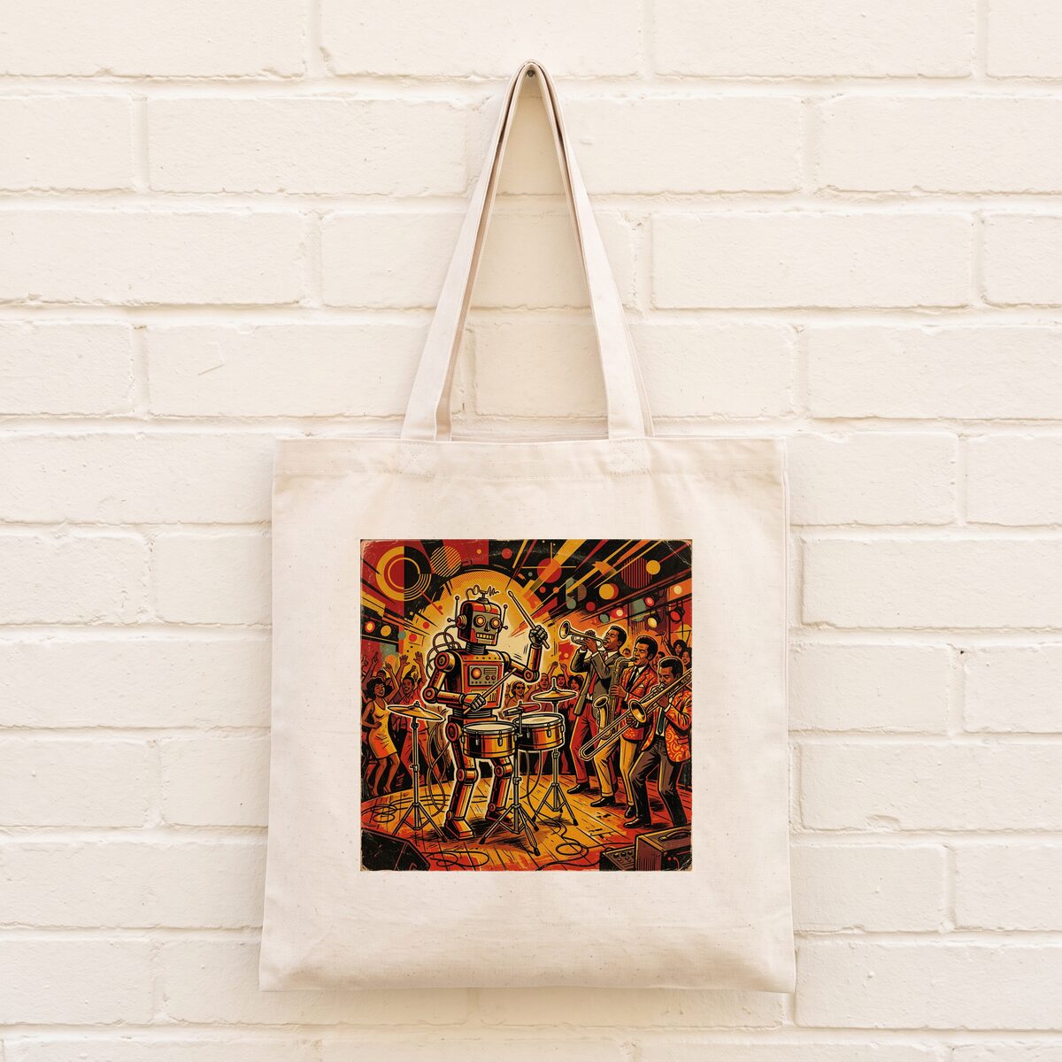 Boogaloo Machine tote by Mambo Machine