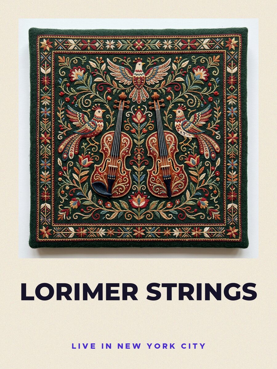 Gig poster, signed by Lorimer Strings
