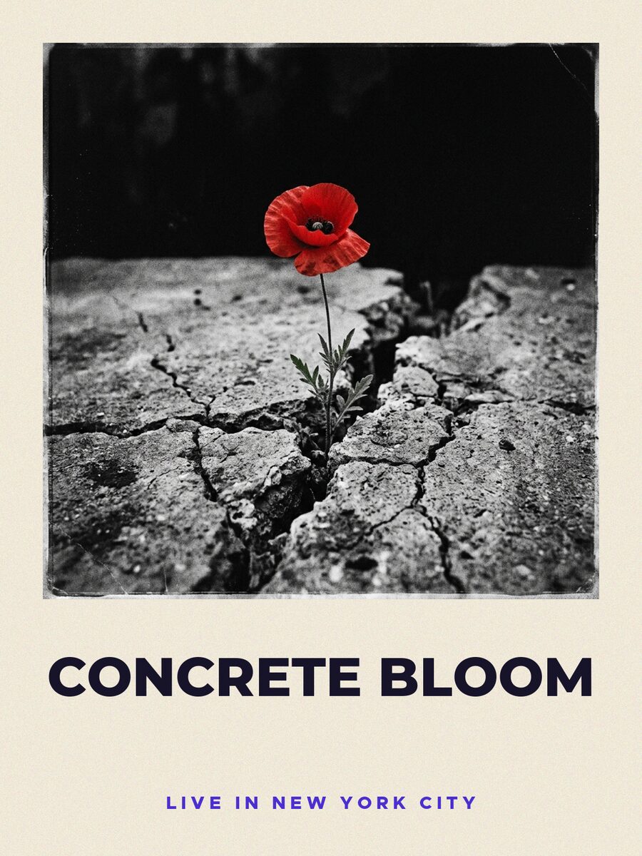 Gig poster, signed by Concrete Bloom