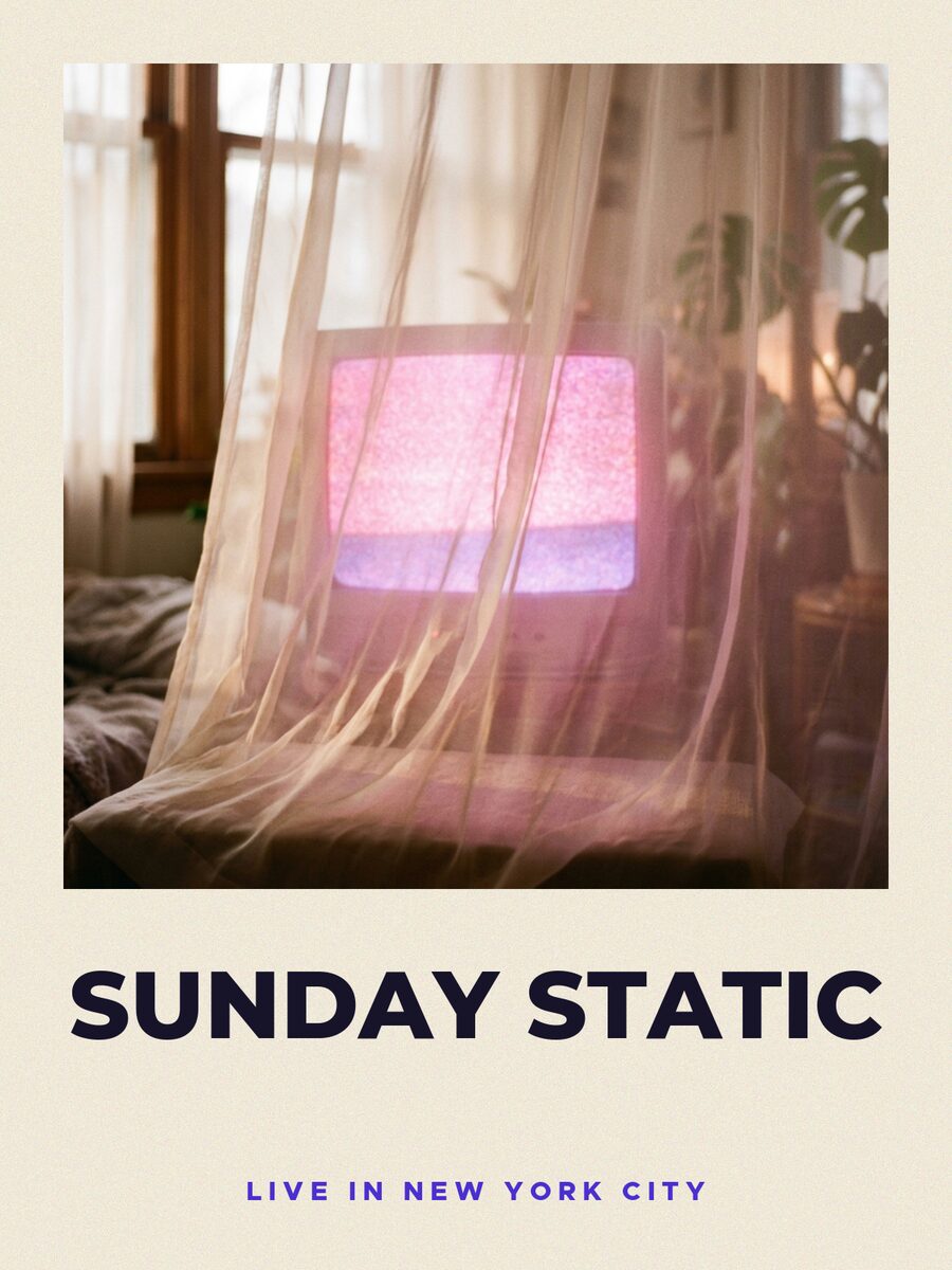 Gig poster, signed by Sunday Static