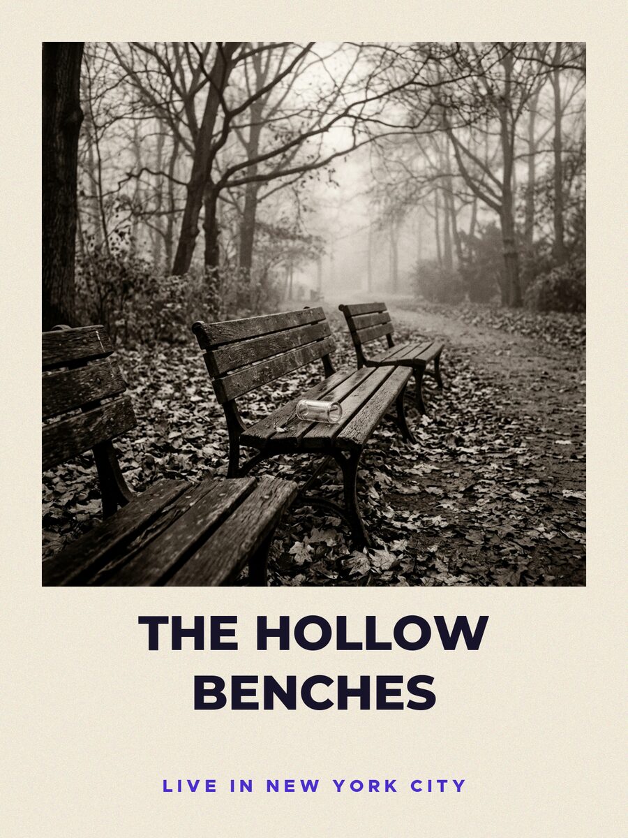 Gig poster, signed by The Hollow Benches