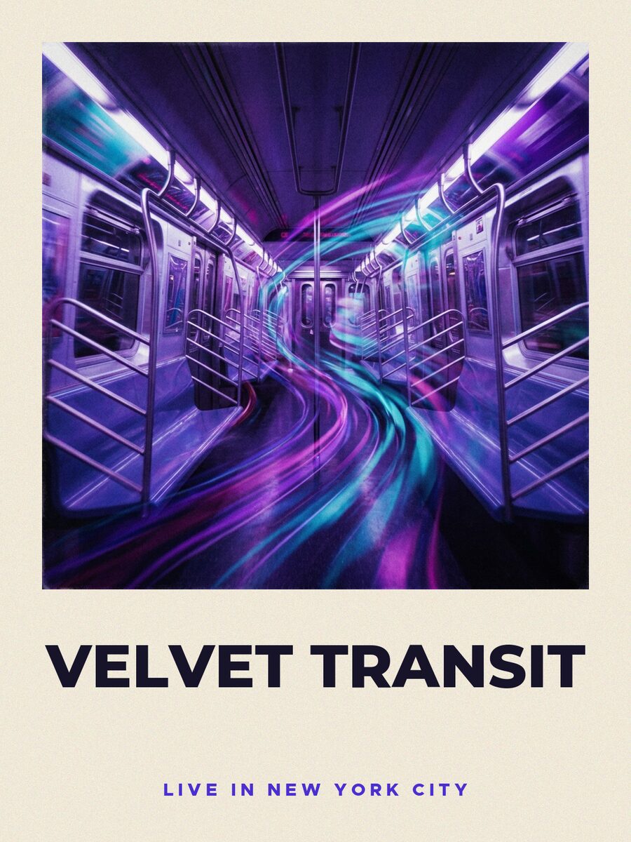 Gig poster, signed by Velvet Transit