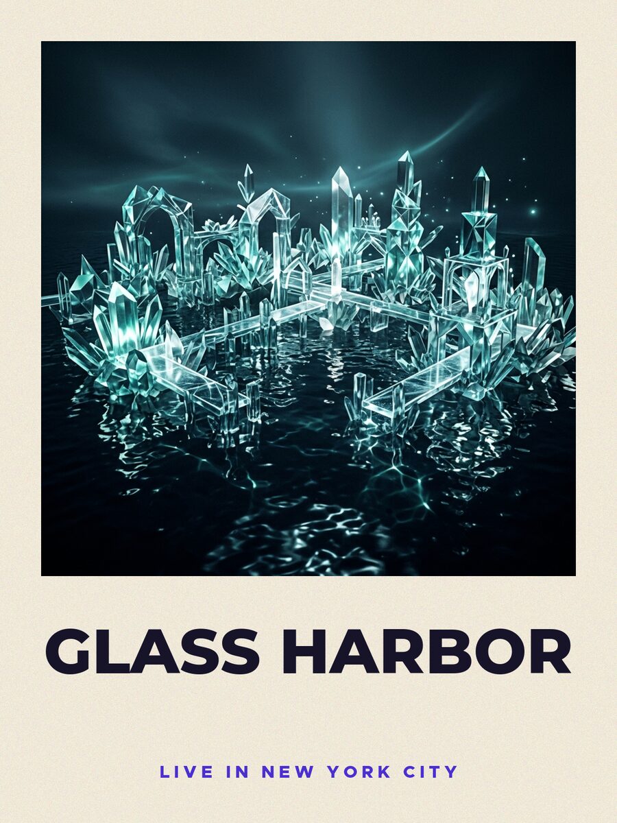 Gig poster, signed by Glass Harbor