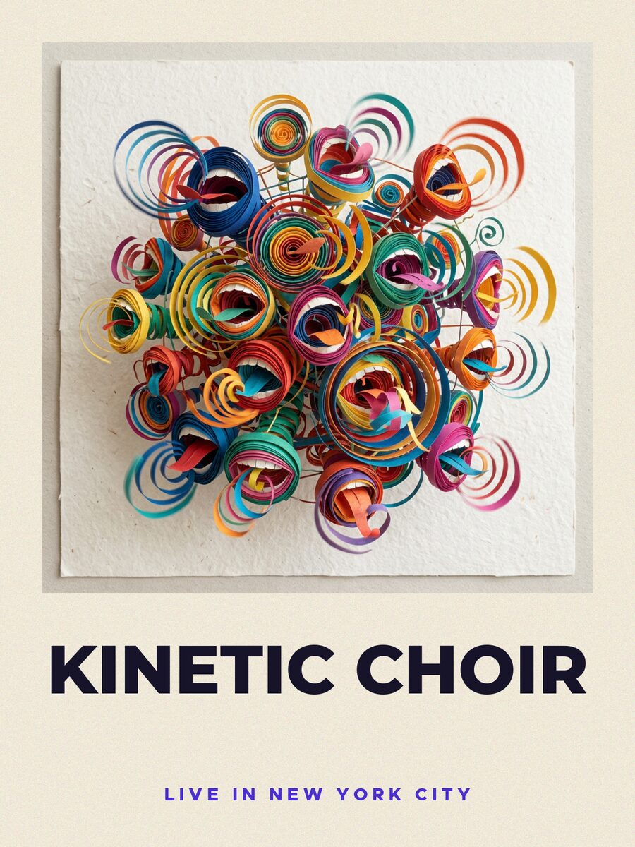 Gig poster, signed by Kinetic Choir