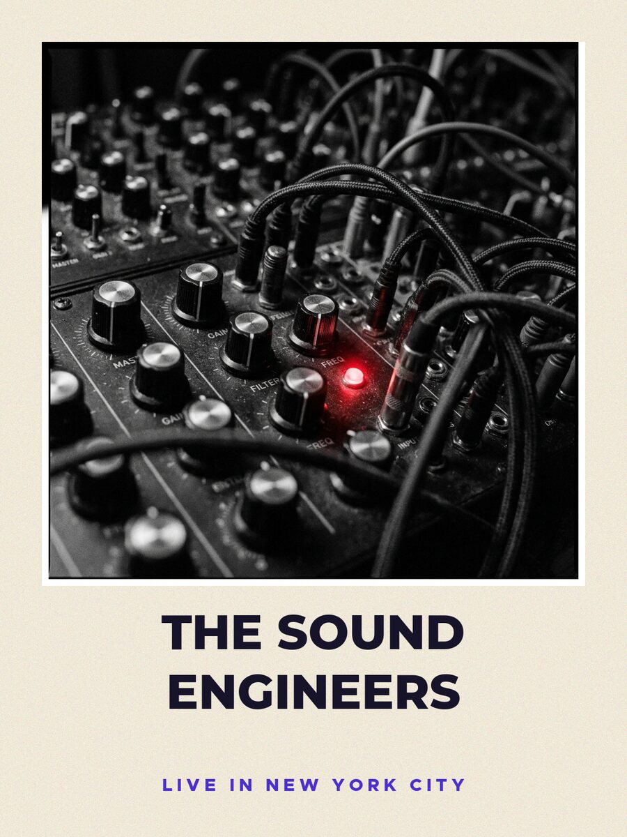 Gig poster, signed by The Sound Engineers