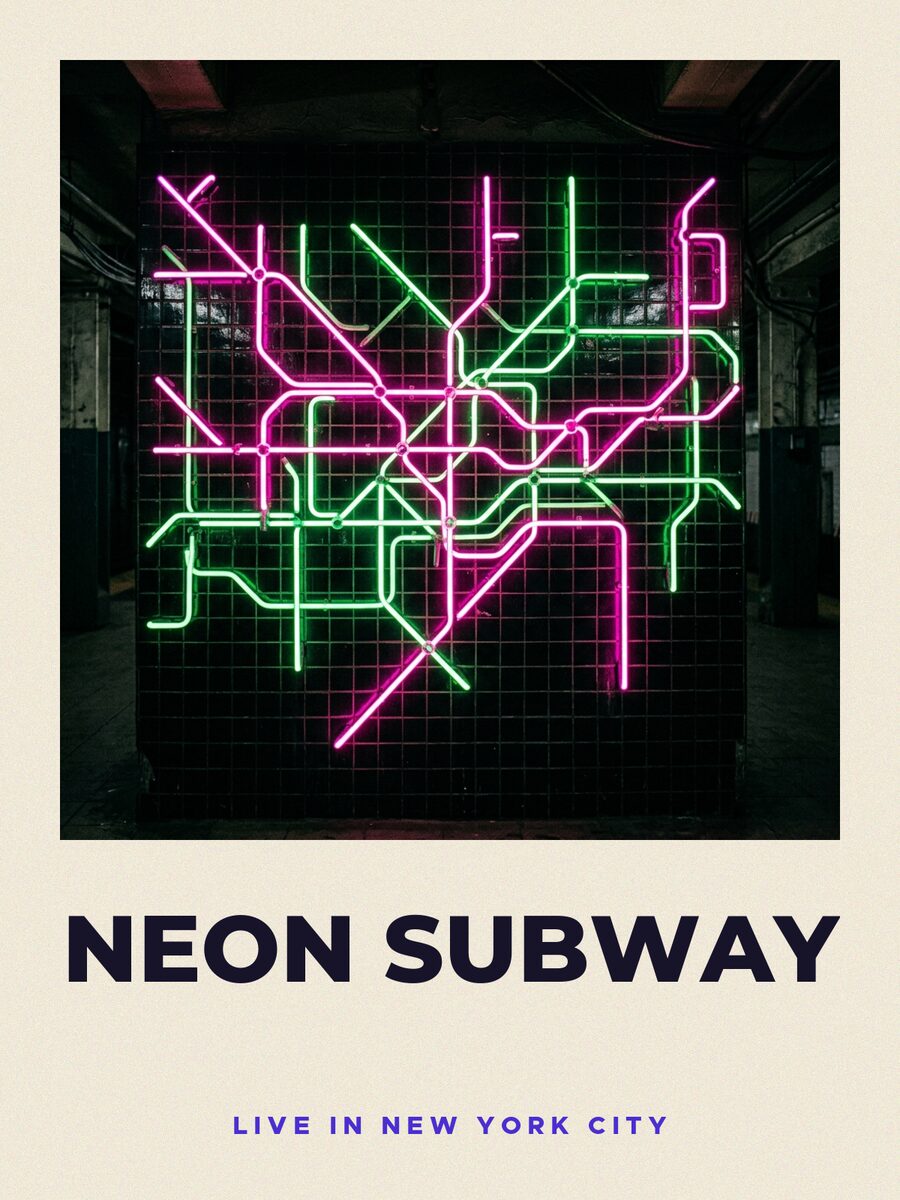 Gig poster, signed by Neon Subway