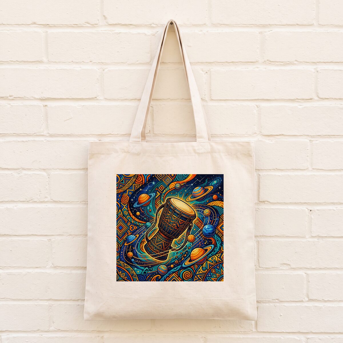 Nine Planets tote by Afro Orbit