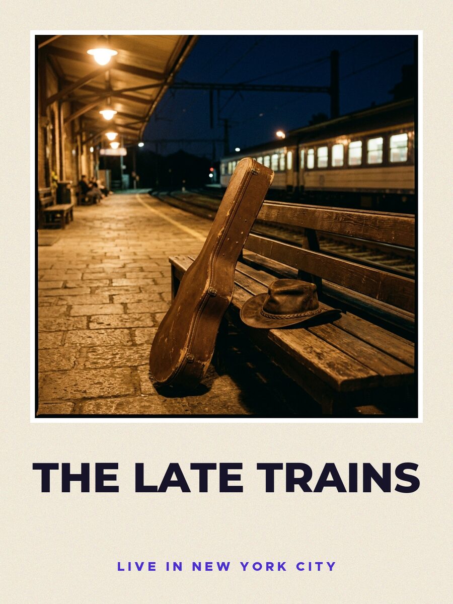 Gig poster, signed by The Late Trains