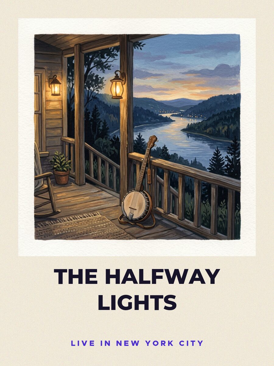 Gig poster, signed by The Halfway Lights