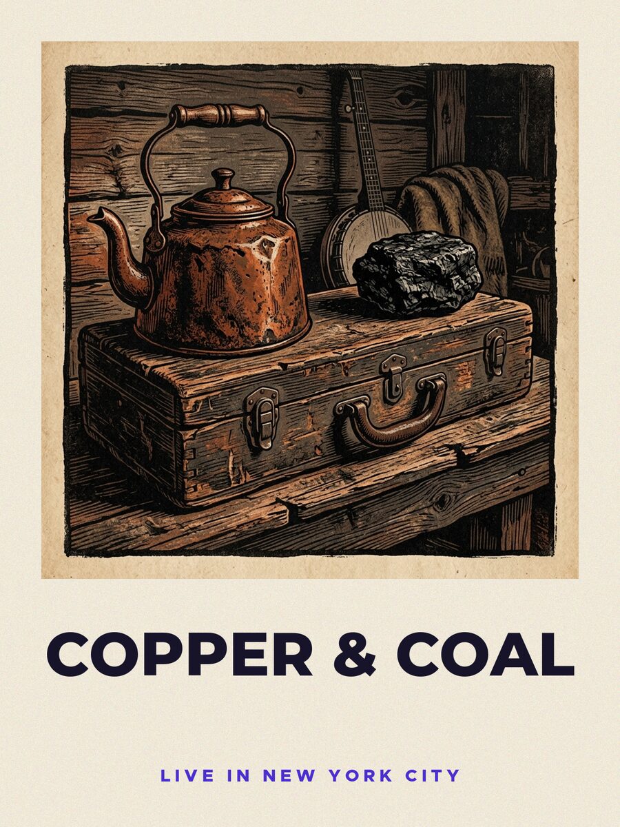 Gig poster, signed by Copper & Coal