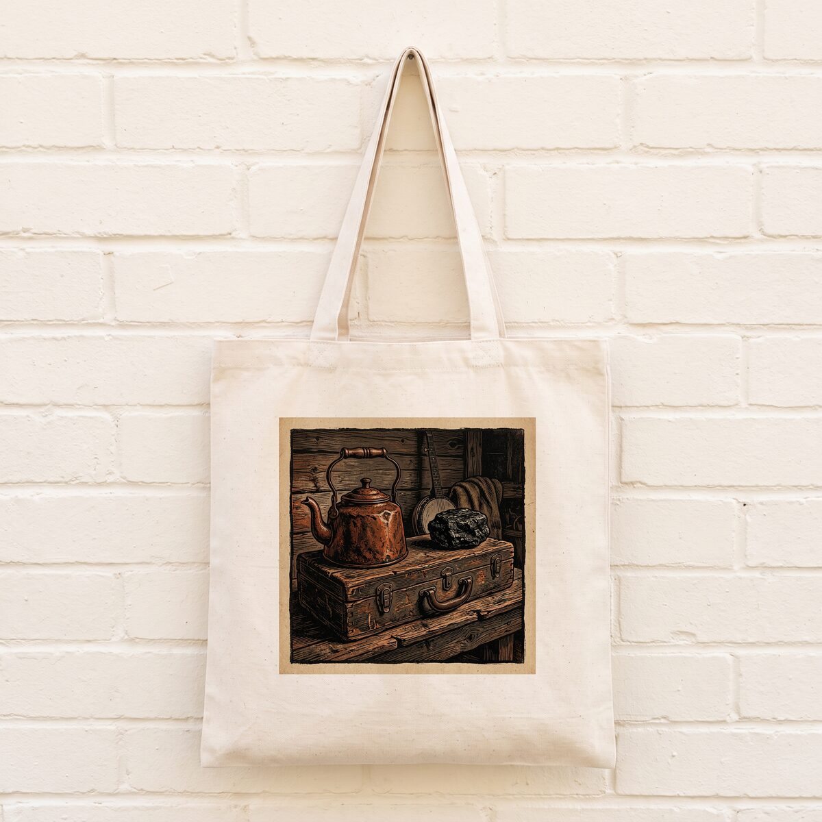Pedal Steel & Pine tote by Copper & Coal