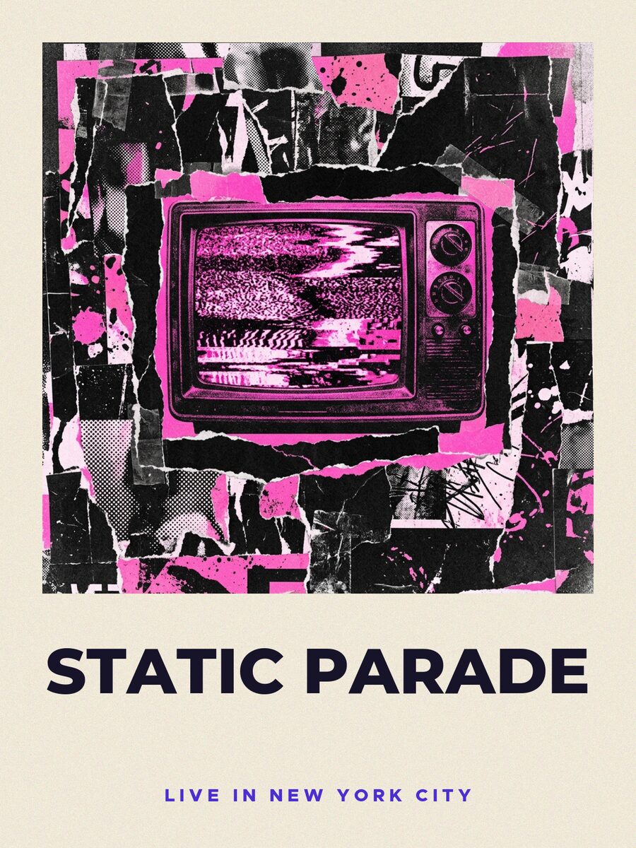 Gig poster, signed by Static Parade